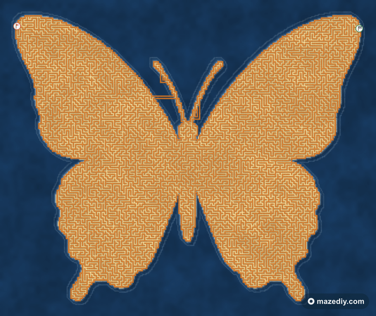 Butterfly maze — free printable for kids