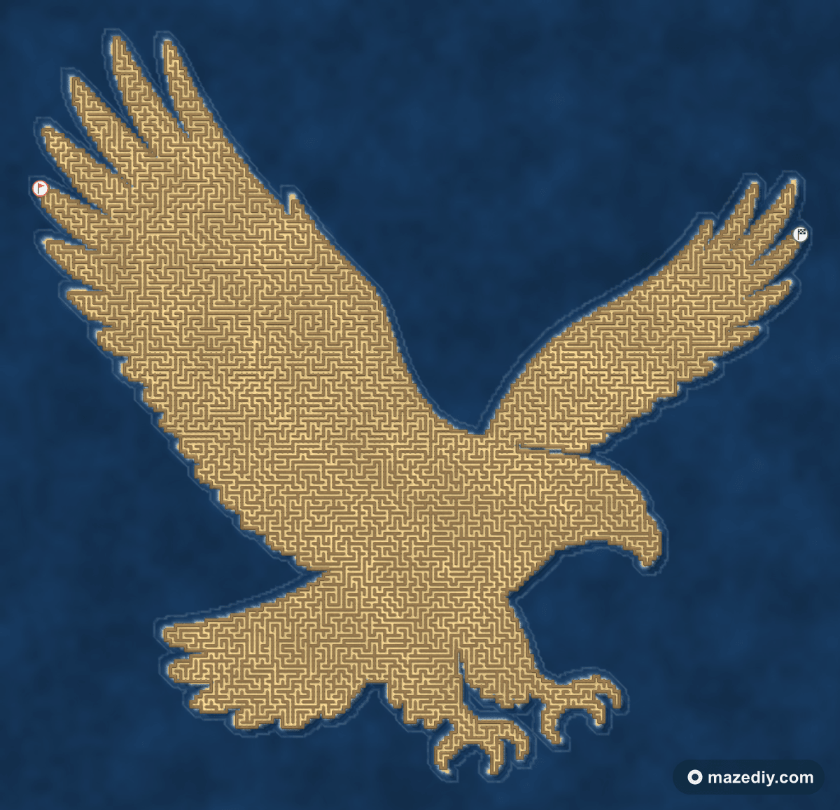 Eagle maze — free printable for kids