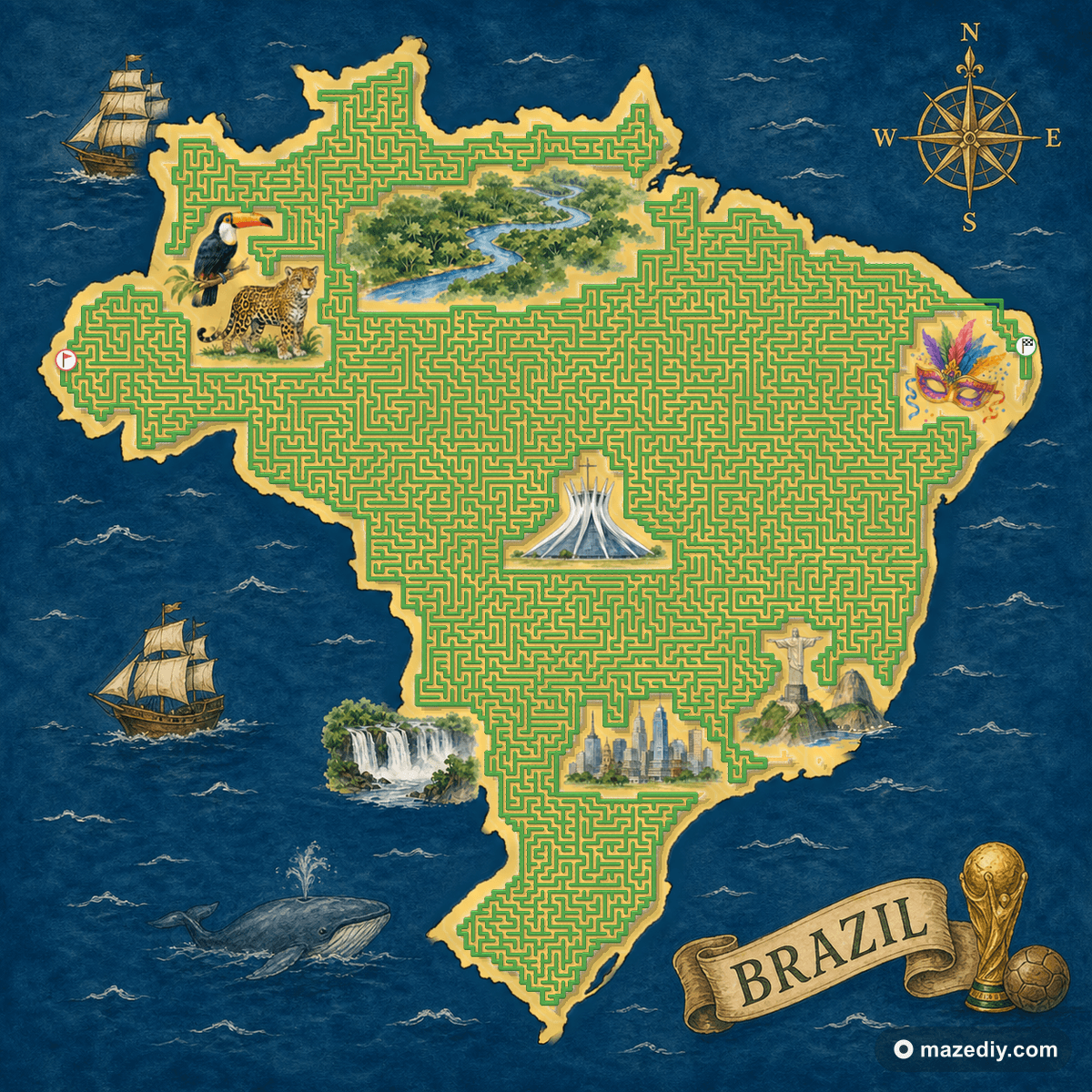 Country Mazes example