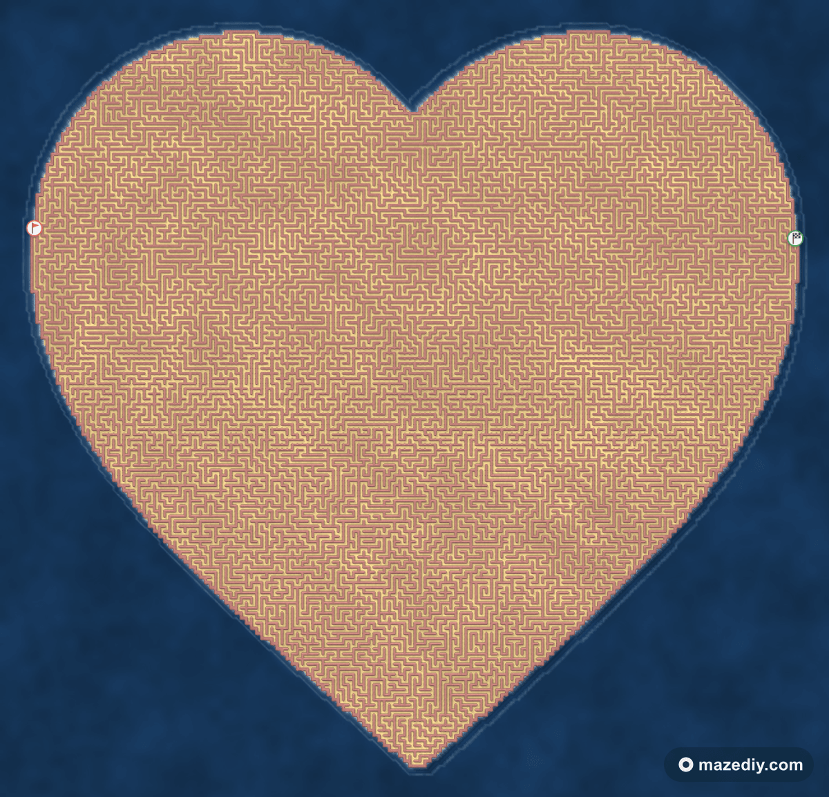 Heart maze — free printable