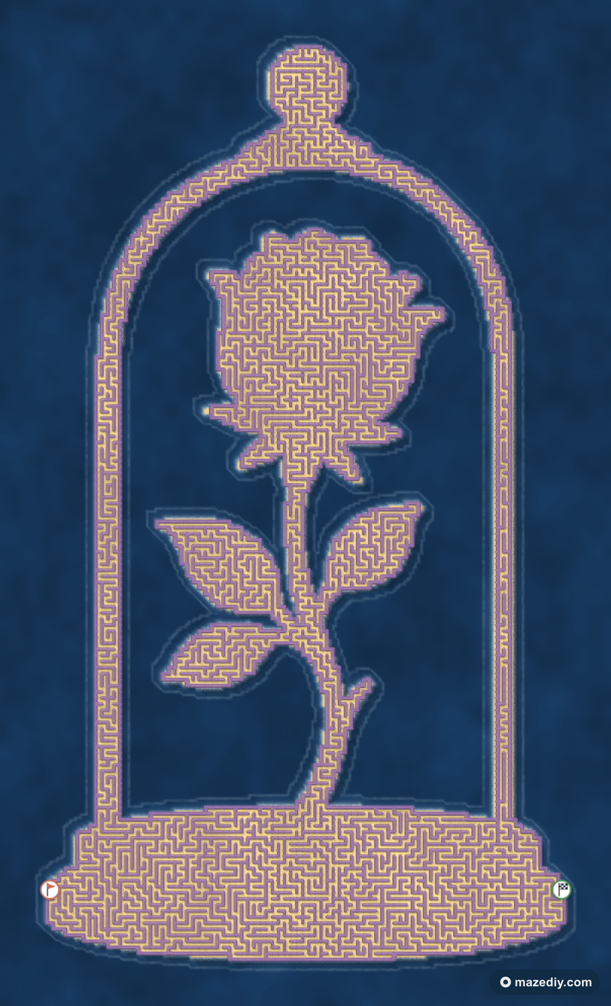 Enchanted Rose maze — free printable