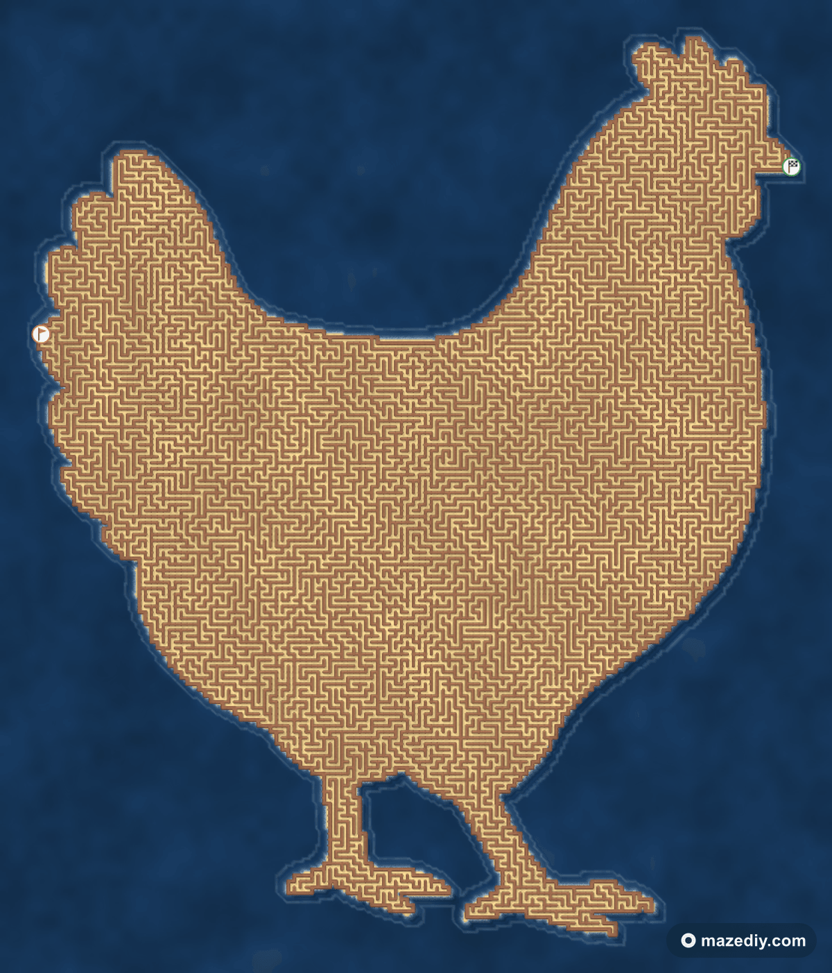 Chicken maze — free printable