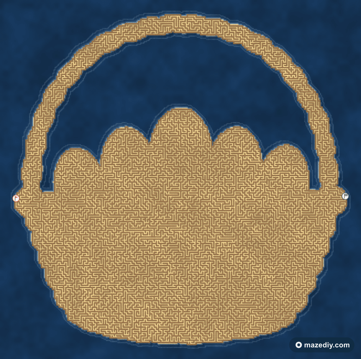 Egg Basket maze — free printable