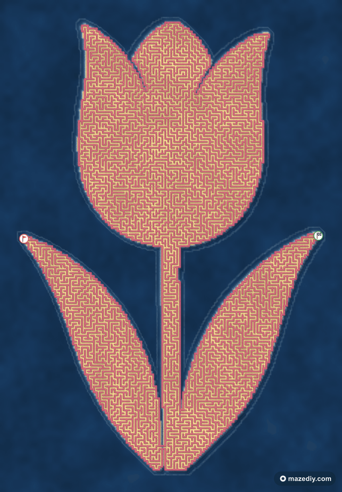 Tulip maze — free printable
