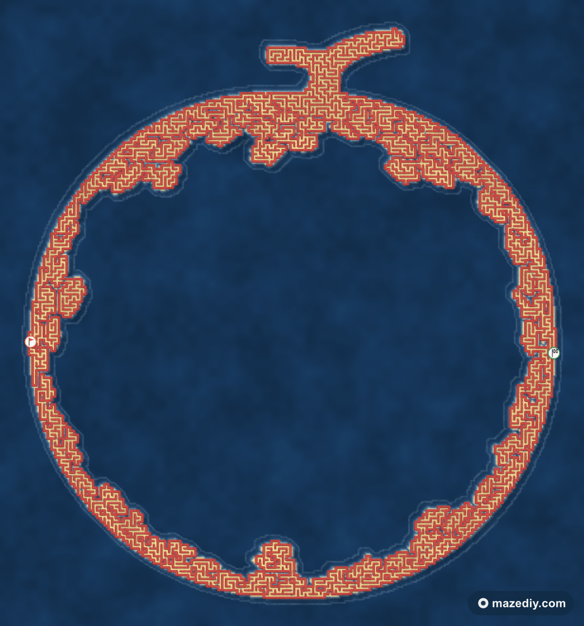 Melon maze — free printable for kids