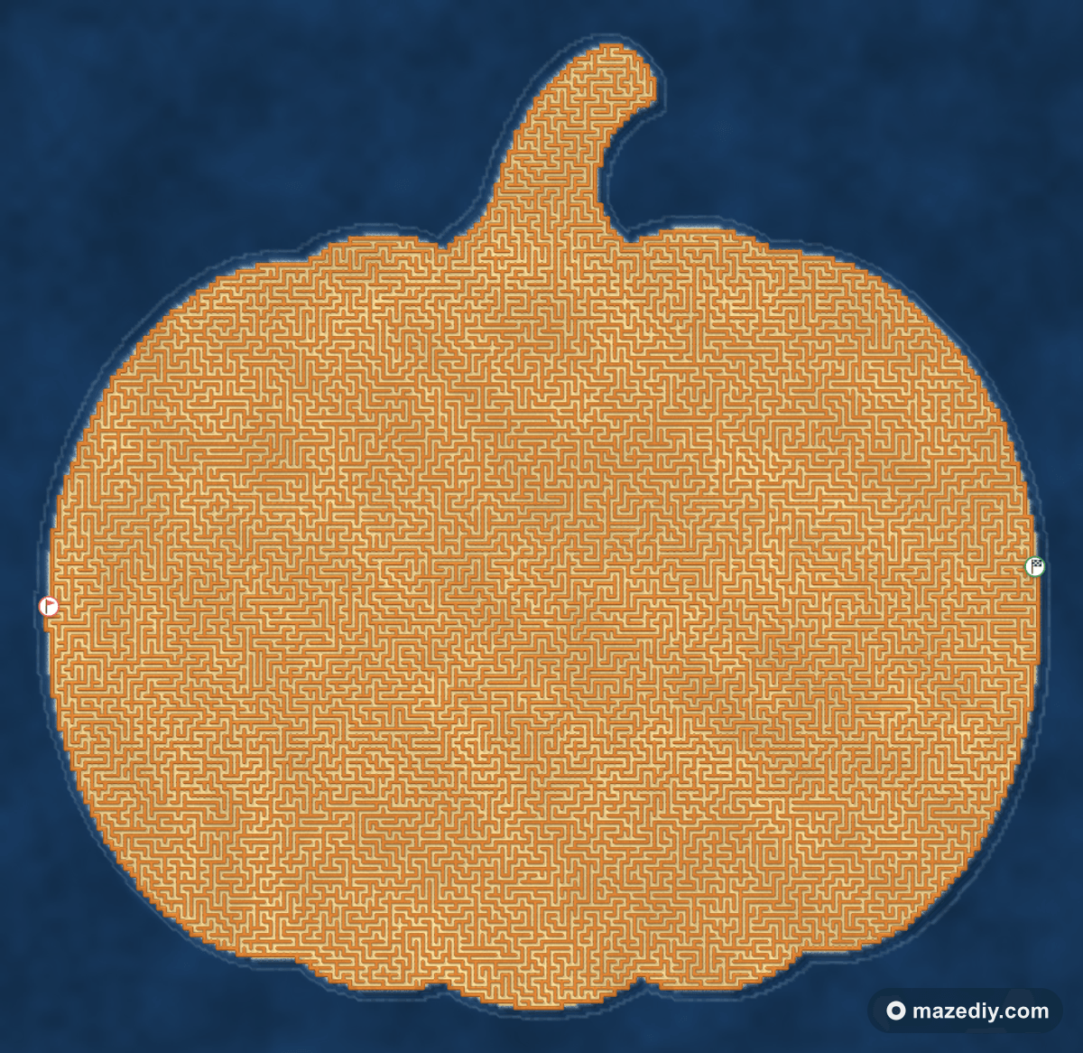 Pumpkin maze — free printable