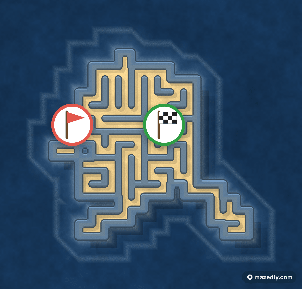 Alaska shaped maze thumbnail