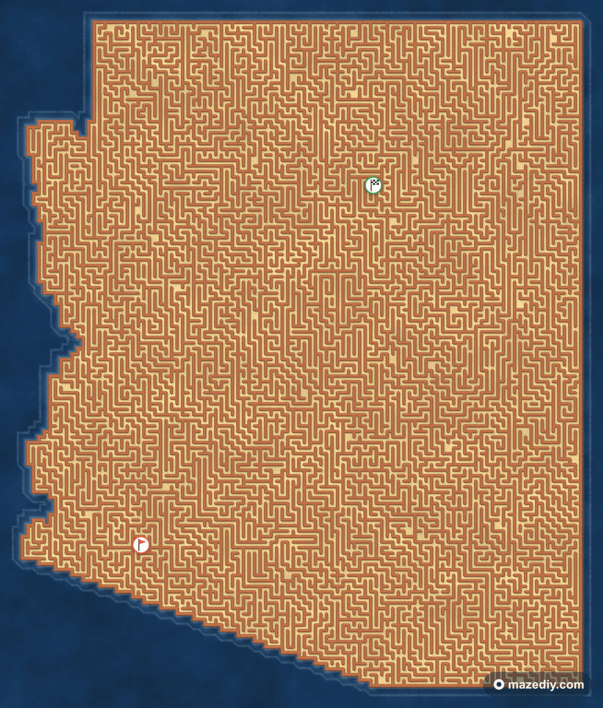 Arizona shaped maze thumbnail
