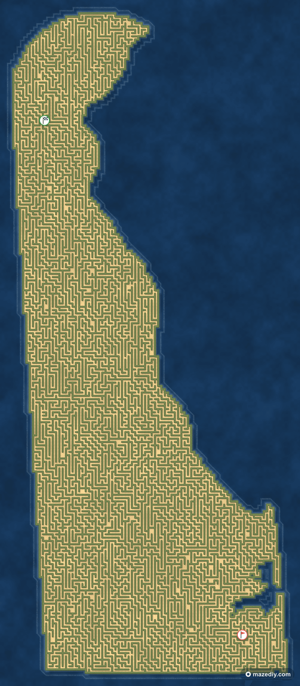 Delaware shaped maze — free printable state maze