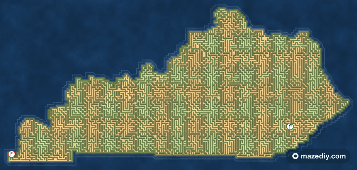 Kentucky shaped maze thumbnail