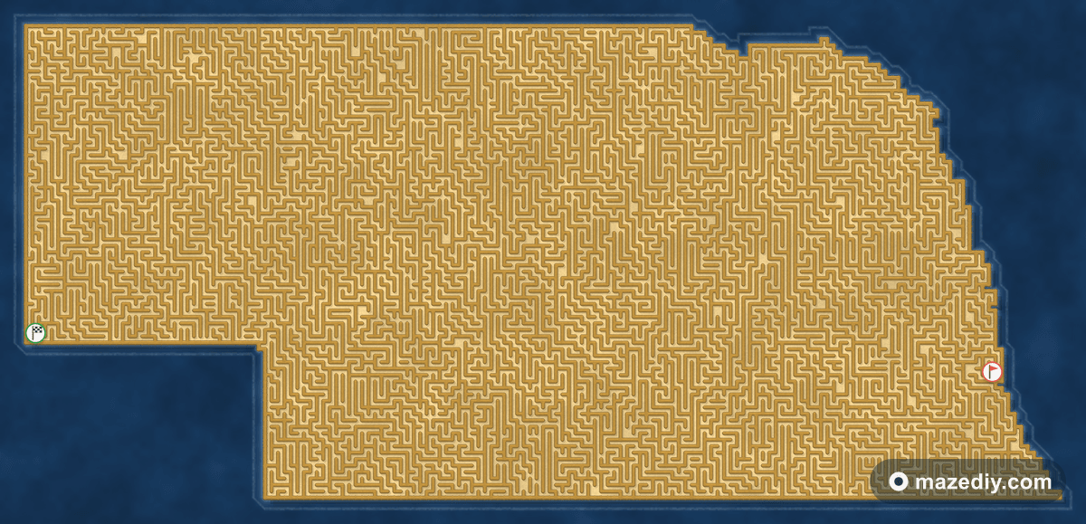 Nebraska shaped maze thumbnail