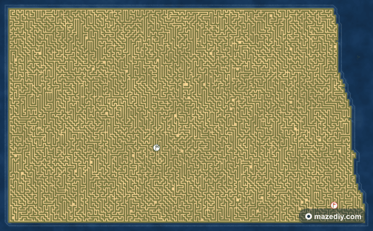 North Dakota shaped maze thumbnail