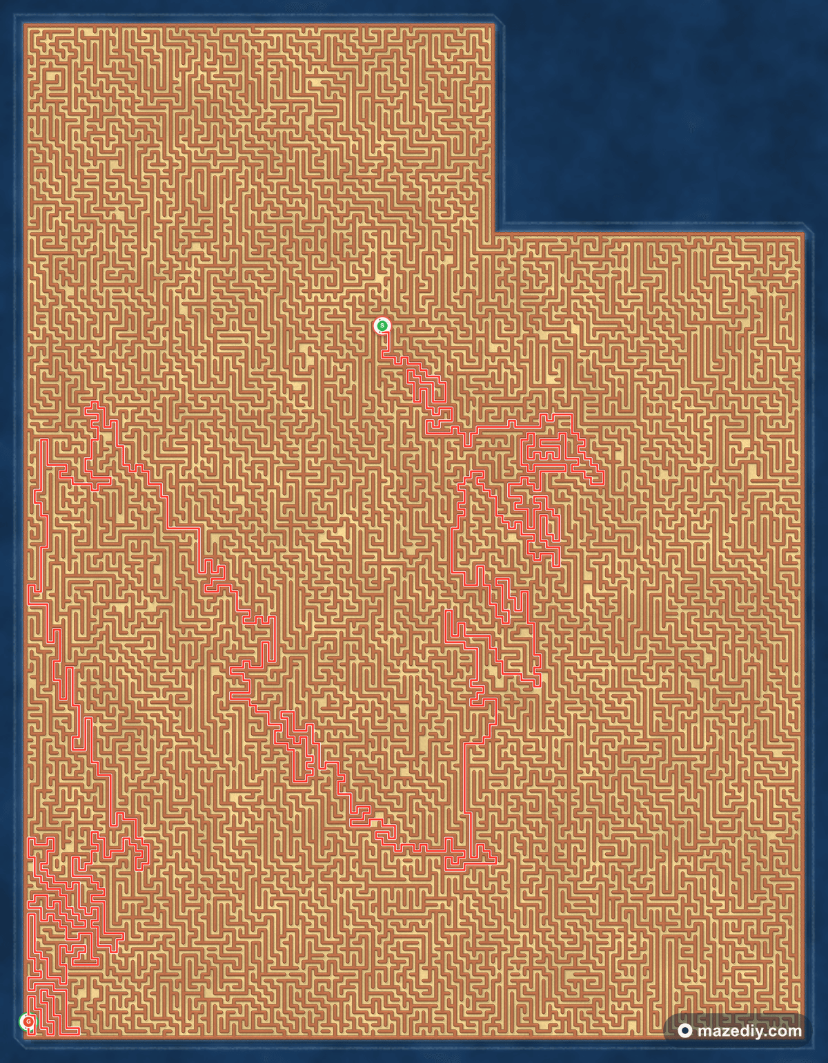 Utah maze solution path