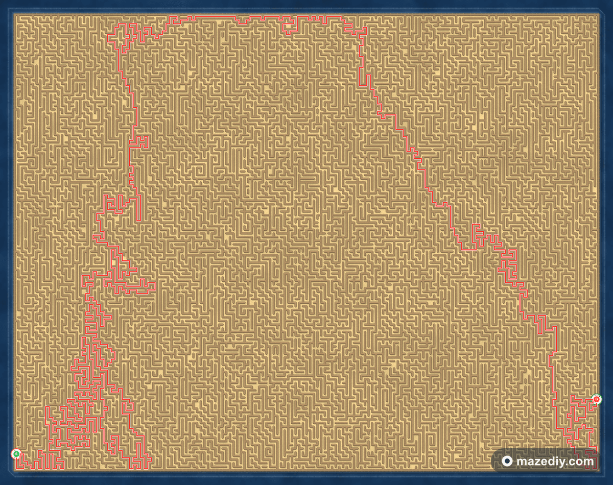 Wyoming maze solution path